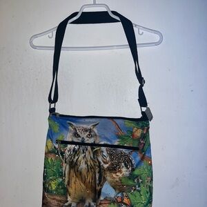 Source Unknown Owl Print Crossbody Bag - Multicolor